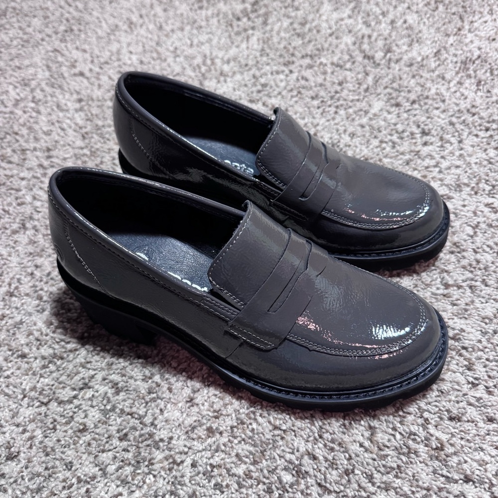 Remonte Grey Patent Dascha Loafer - 37